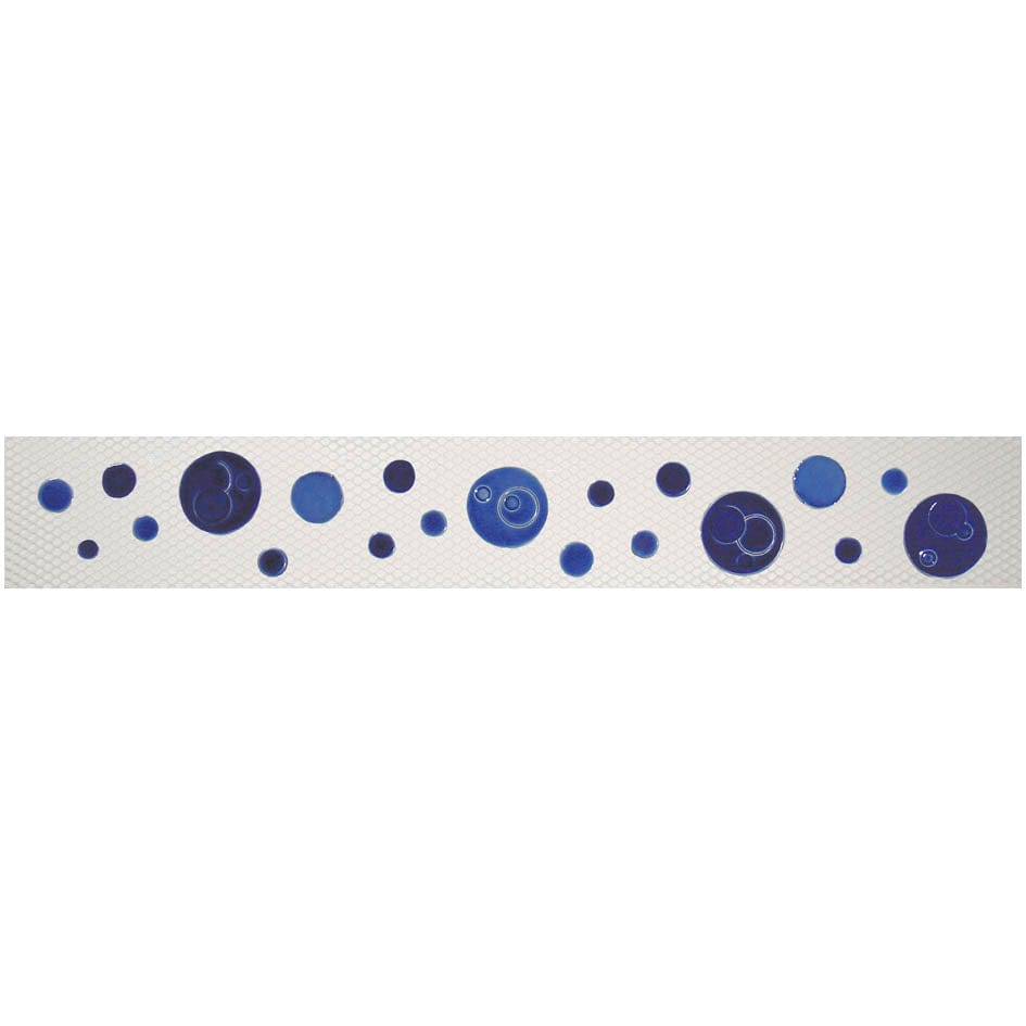 Step Markers Bubbles Blue 3x24 Porcelain Mosaics Pool Tile Ocean Pool Mosaics