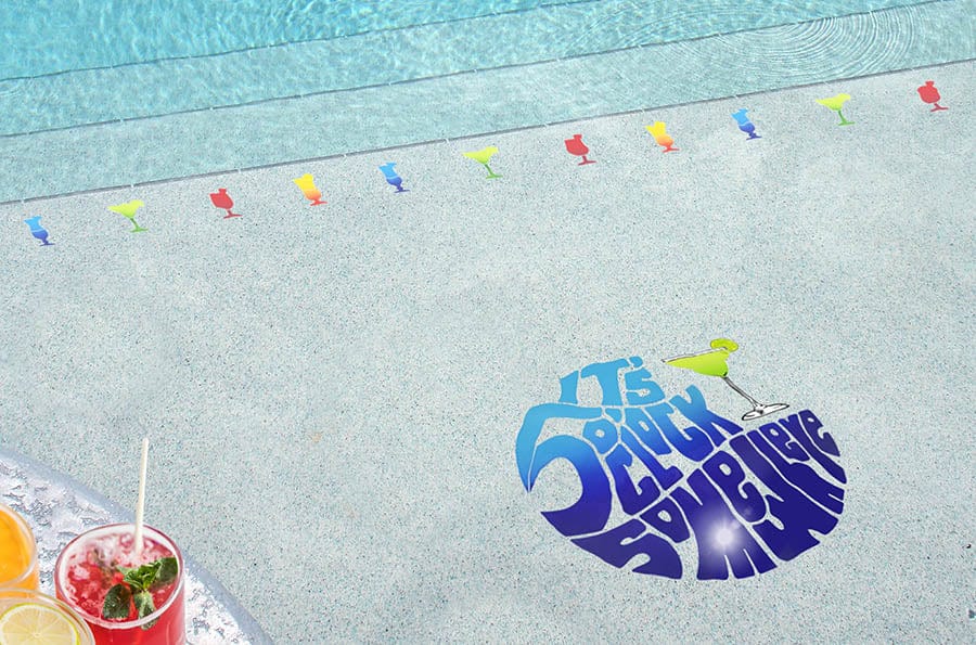 Step Markers Cocktail 3x24 Porcelain Mosaics Pool Tile Ocean Pool Mosaics