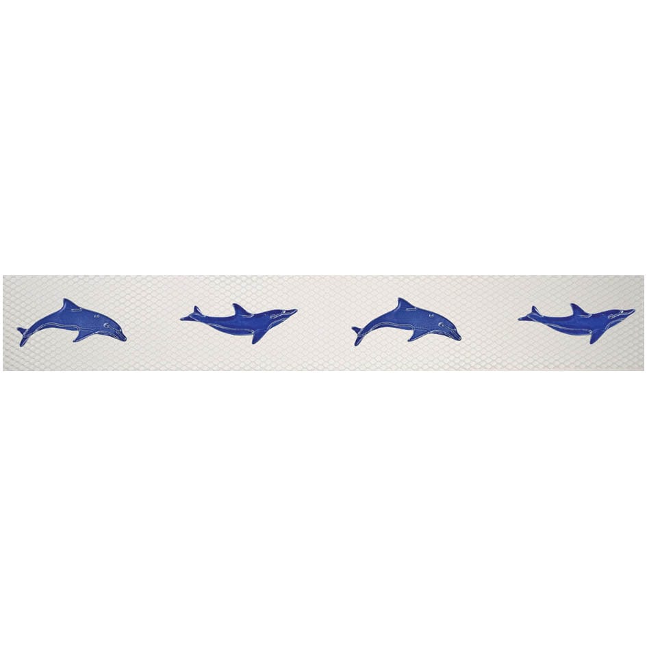 Step Markers Dolphins Blue 3x24 Porcelain Mosaics Pool Tile Ocean Pool Mosaics