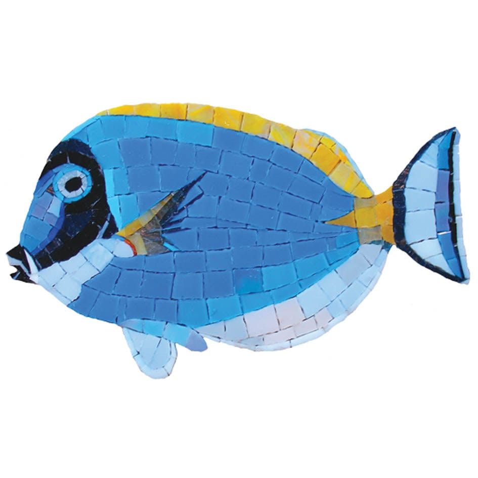 Surgeon Fish 6x10 Glass Mosaics Pool Tile Ocean Pool Mosaics