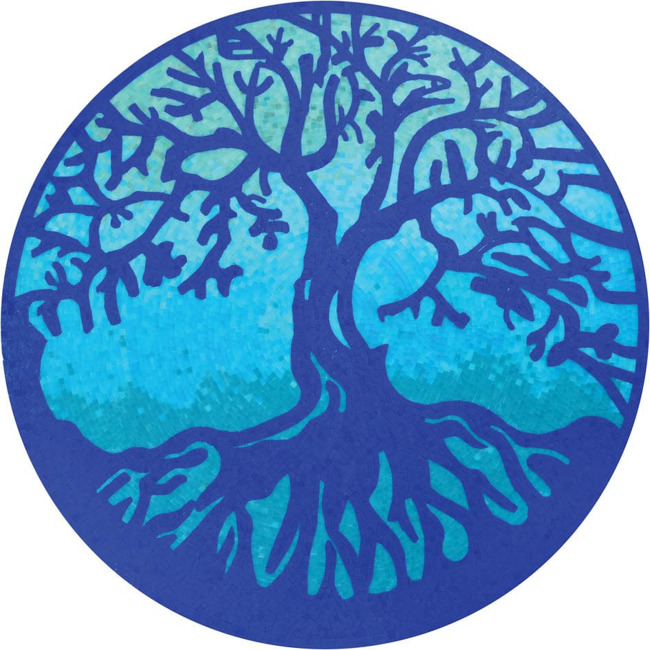 Tree of Life 48x48 Glass Mosaics Pool Tile Ocean Pool Mosaics