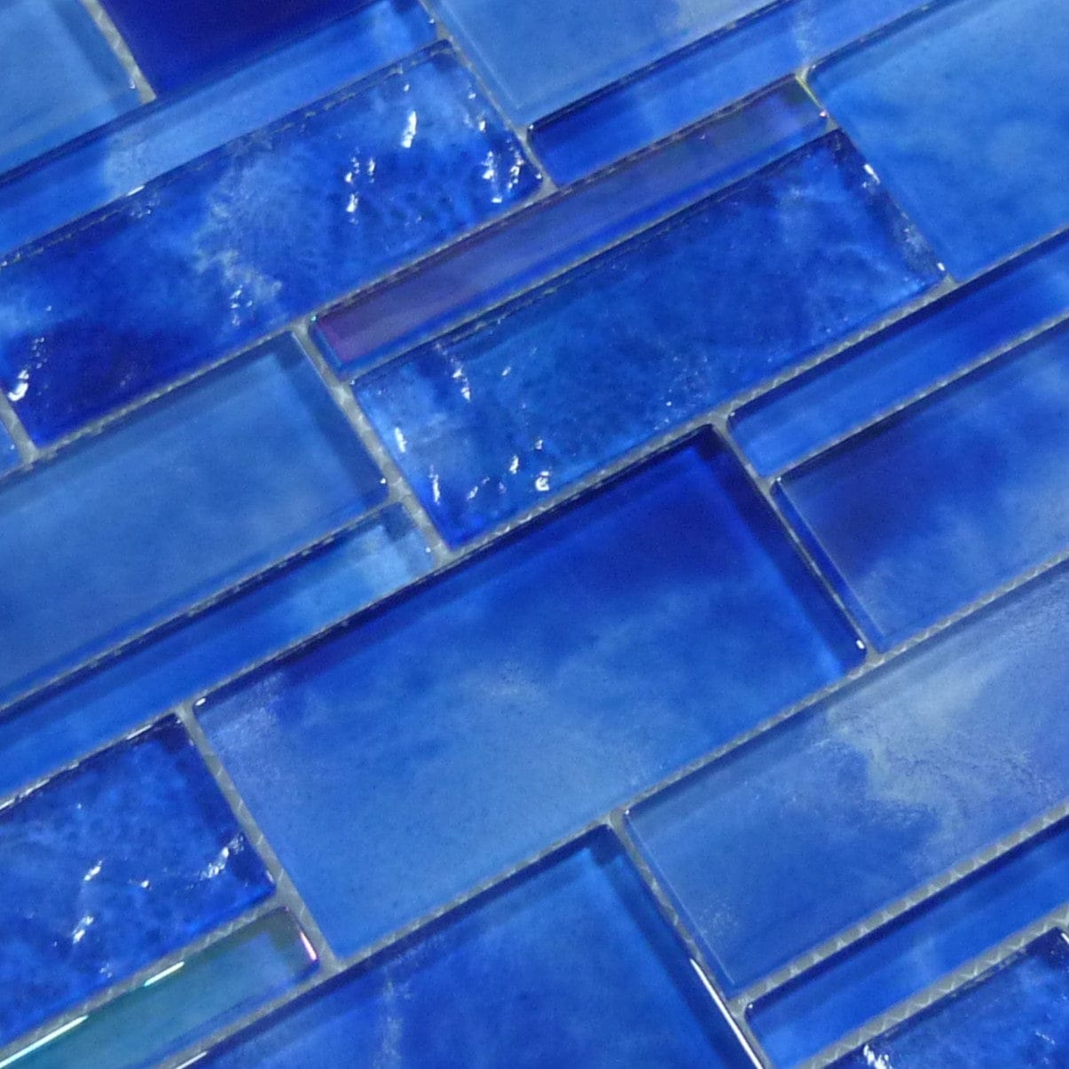 Santorini Electric Blue 2x4 Glossy Glass Tile Quest