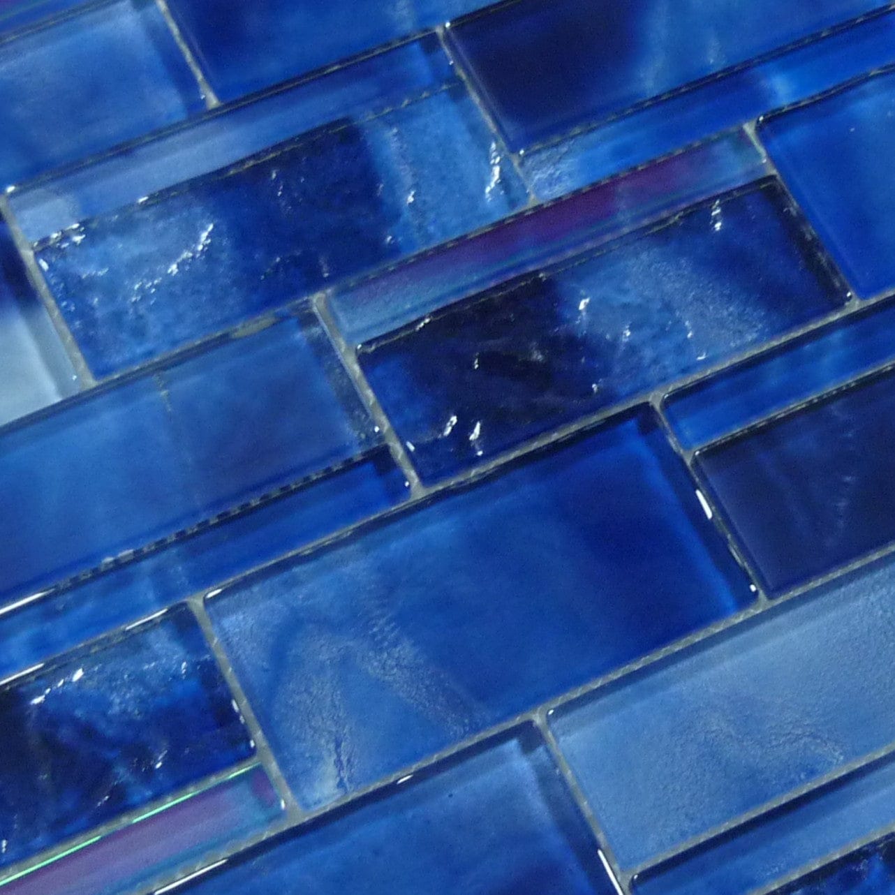 Santorini Midnight Blue 2x4 Glossy Glass Tile Quest