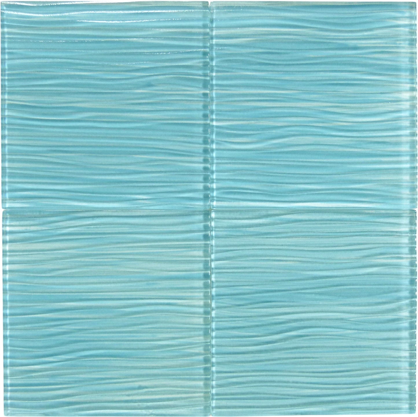Sea Blue Wave 6x6 Glossy Glass Tile Quest