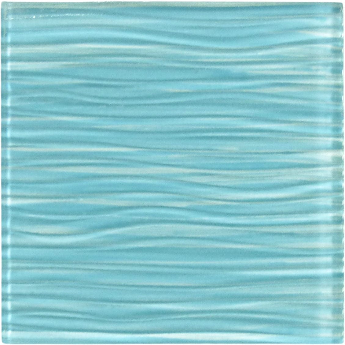 Sea Blue Wave 6x6 Glossy Glass Tile Quest