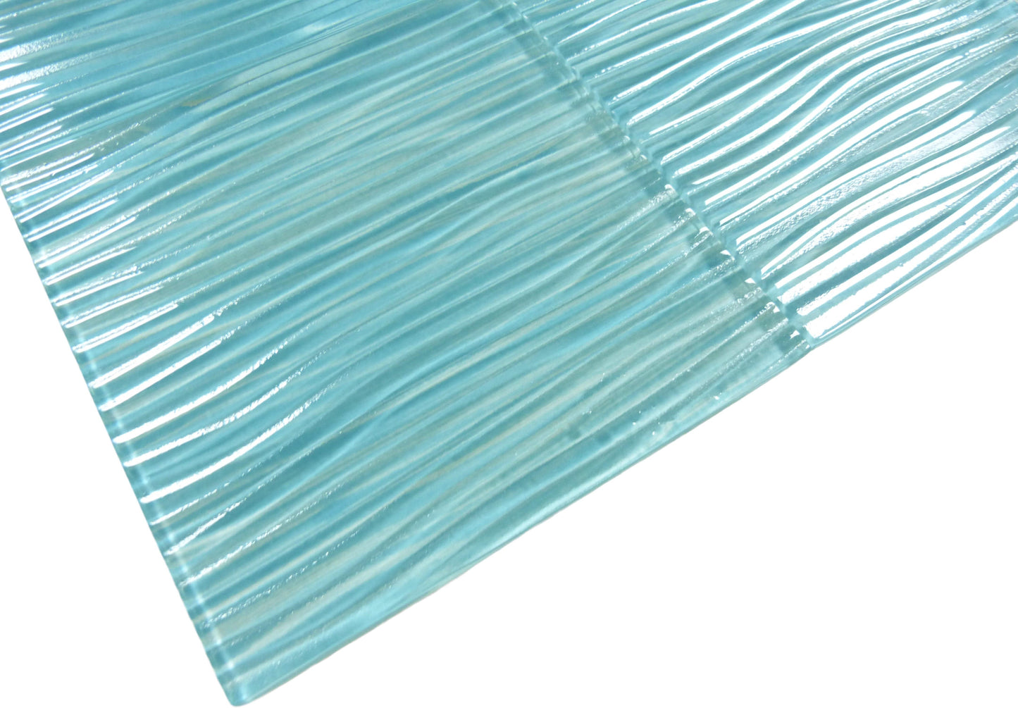 Sea Blue Wave 6x6 Glossy Glass Tile Quest