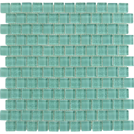 Serenity Aqua 1x1 Offset Glass Tile Quest