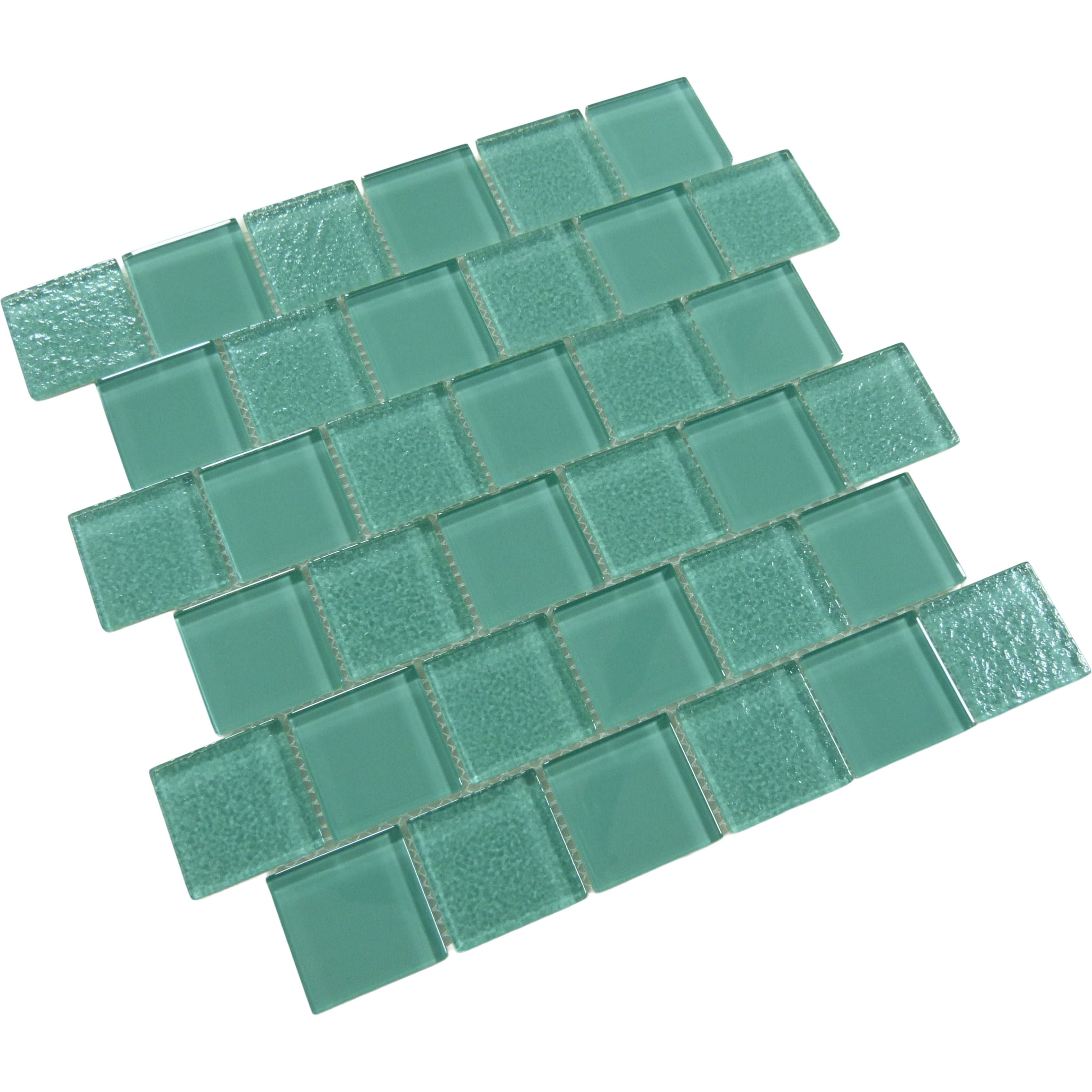 Serenity Aqua 2x2 Offset Glass Tile Quest