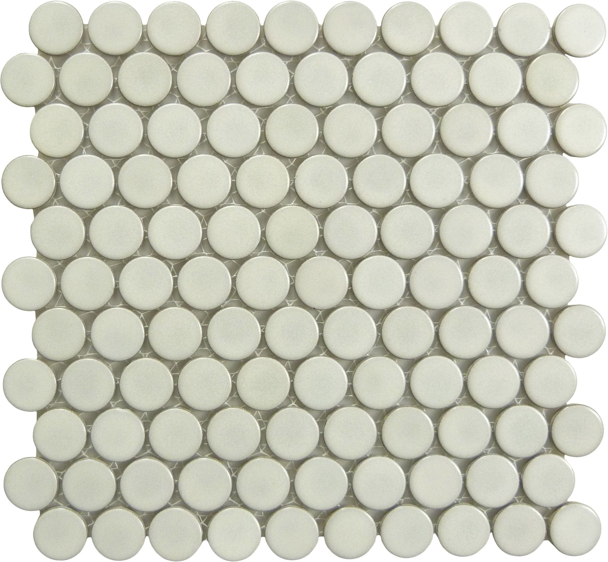 Cotton Penny Round Matte Porcelain Tile Regency