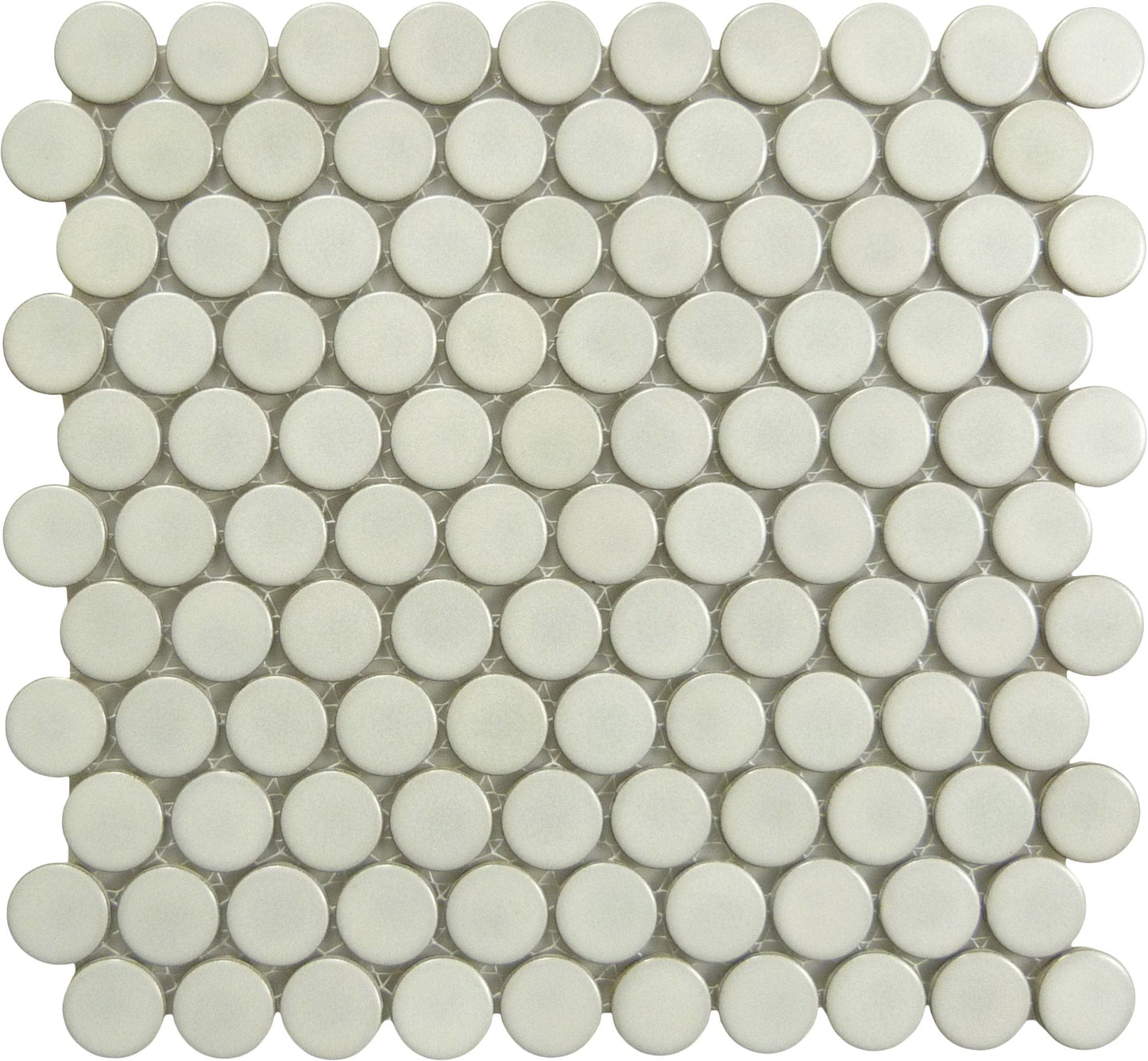 Cotton Penny Round Matte Porcelain Tile Regency