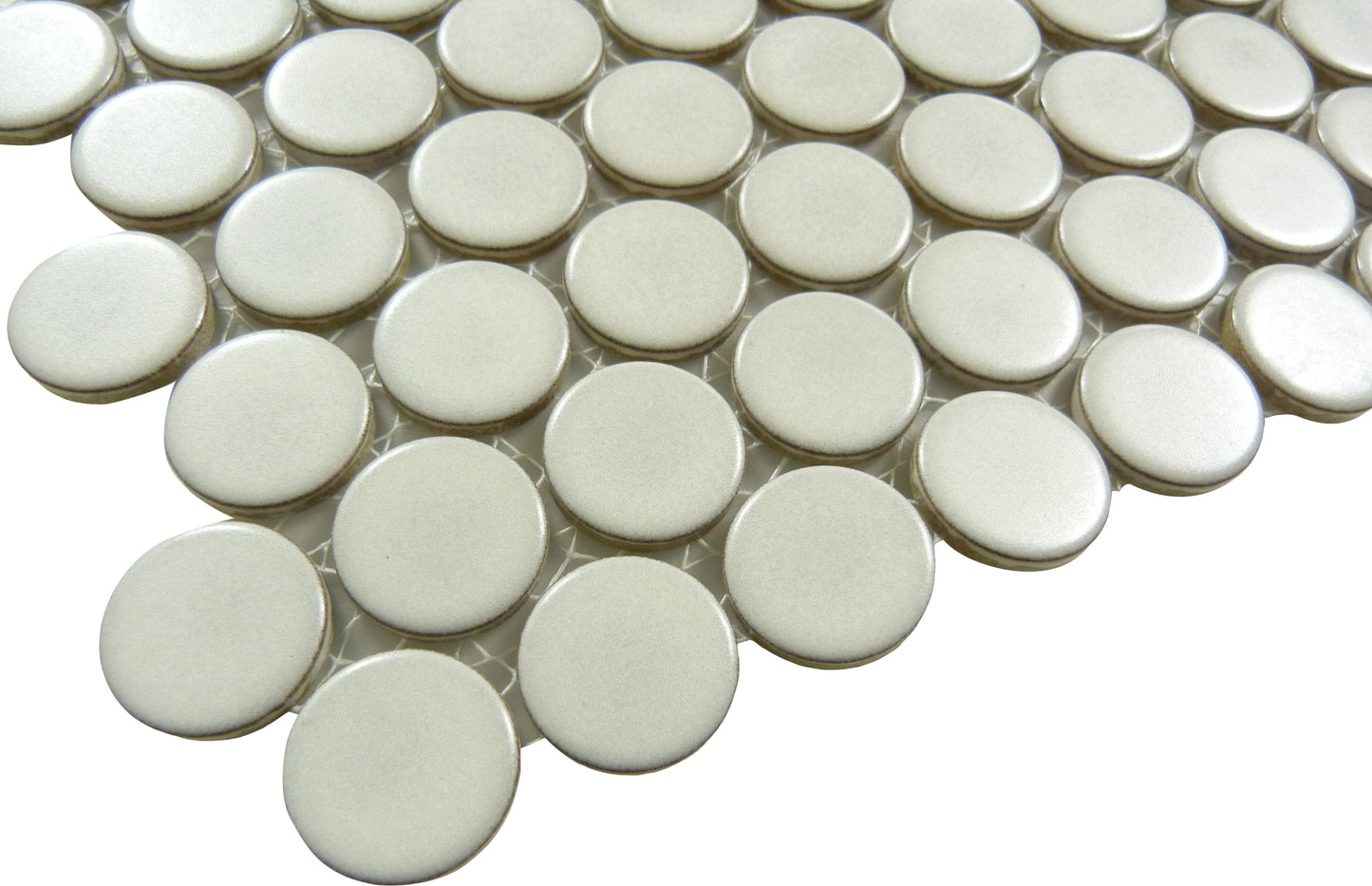 Cotton Penny Round Matte Porcelain Tile Regency