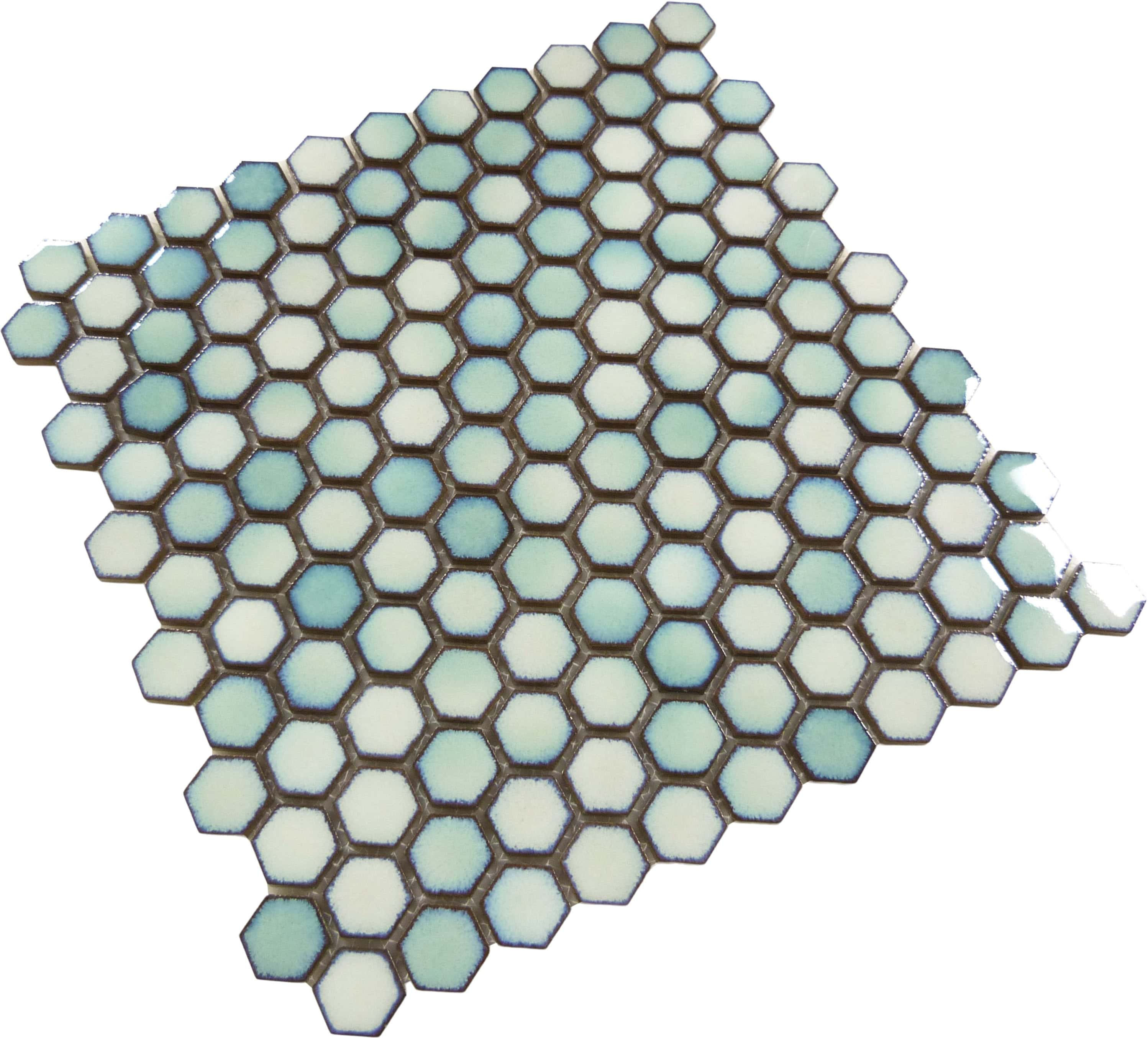 Natura Abalone Glossy Porcelain Hexagon Tile Regency