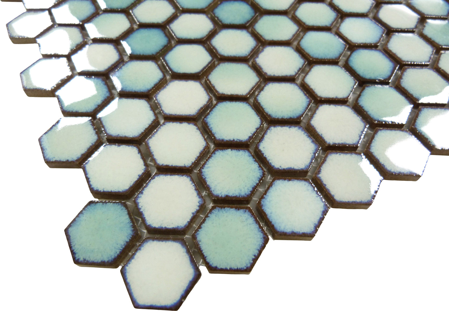 Natura Abalone Glossy Porcelain Hexagon Tile Regency