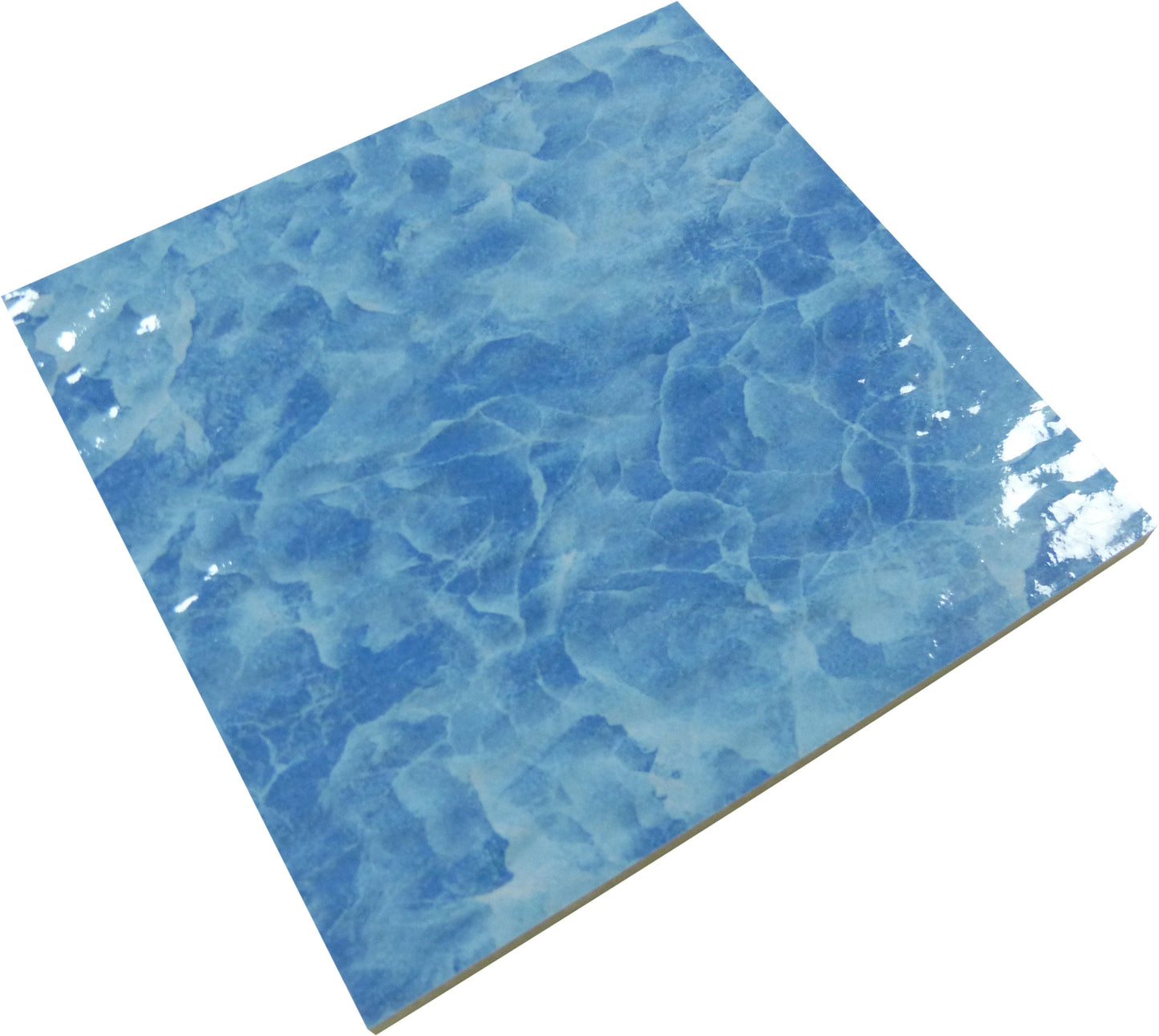 Alps Blue 6x6 Glossy Porcelain Tile Royal Tile & Stone