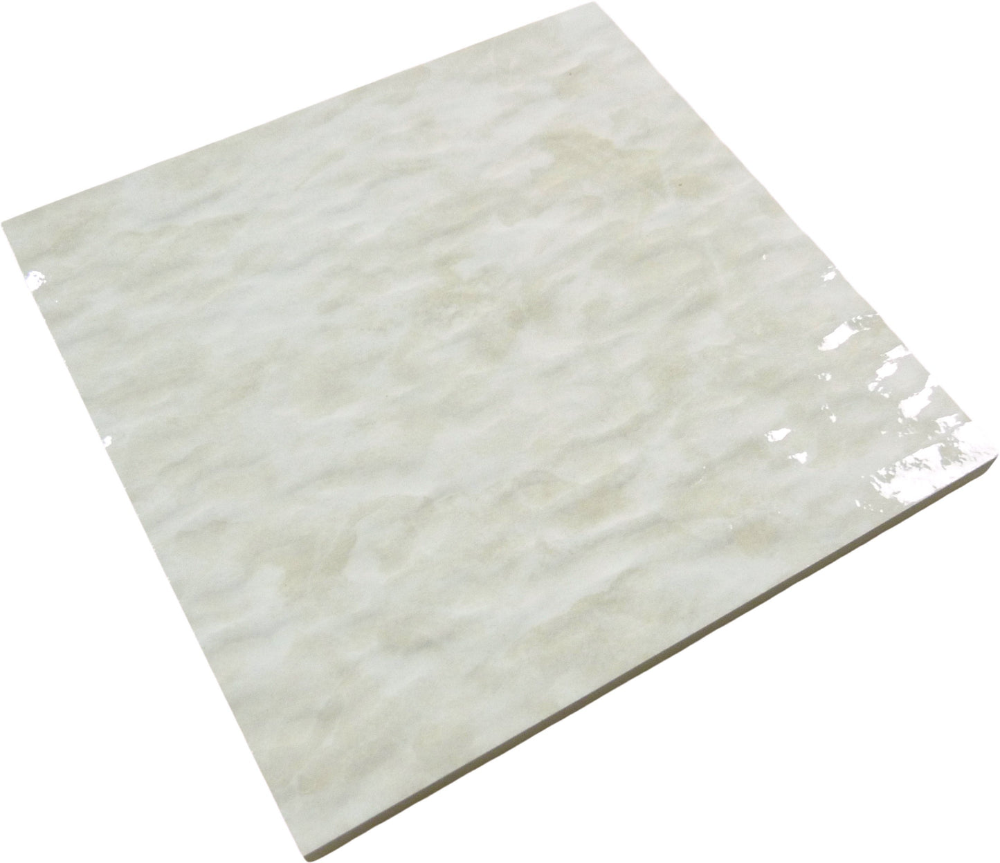 Alps Ice White 6x6 Glossy Porcelain Tile Royal Tile & Stone