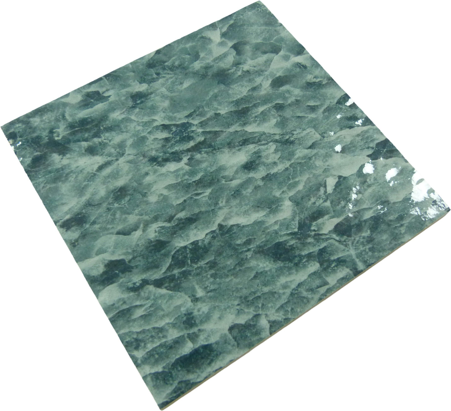 Alps Marine Green 6x6 Glossy Porcelain Tile Royal Tile & Stone