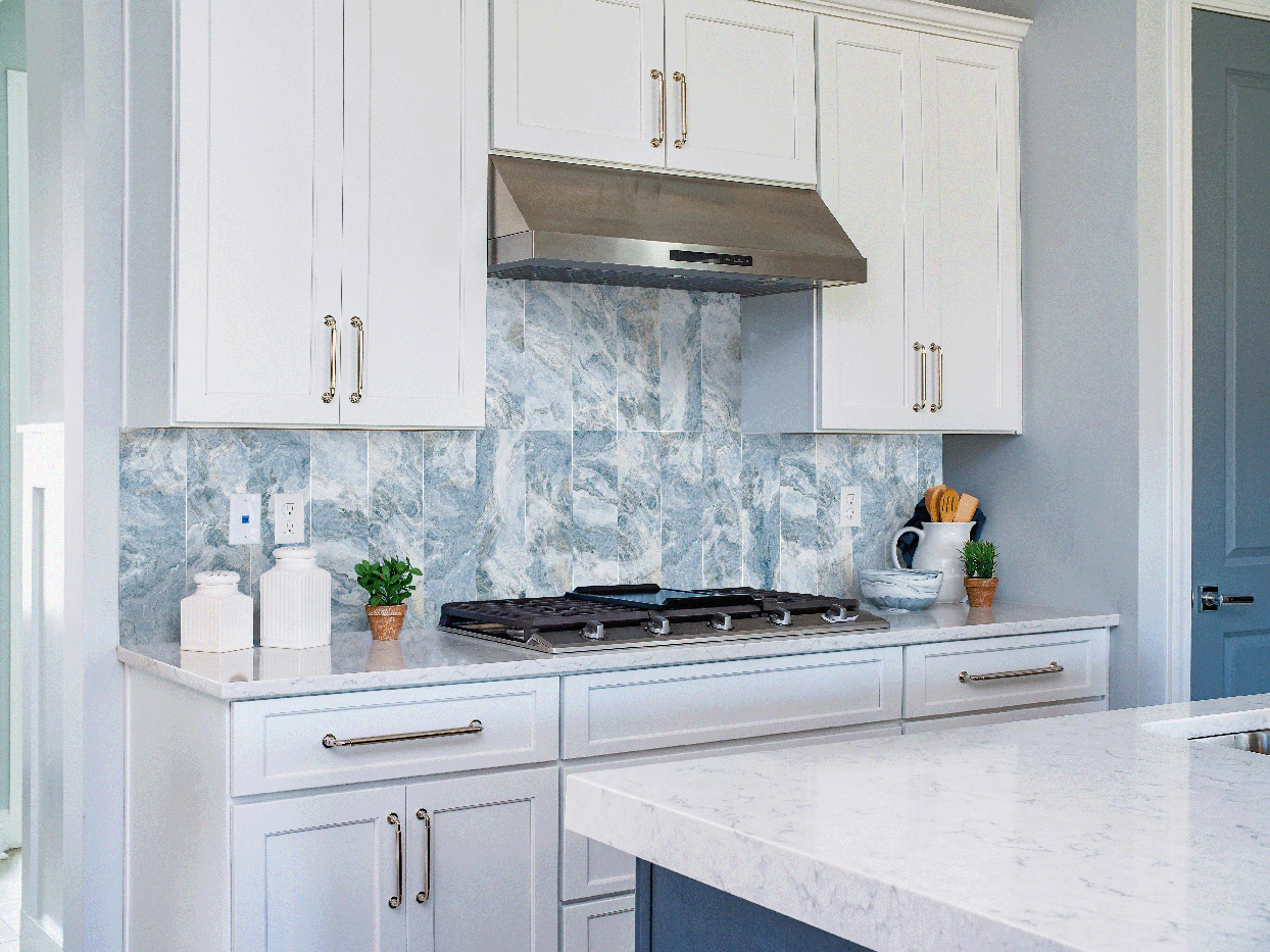 Cloud Aqua 6x20 Glossy Porcelain Tiles Royal Tile & Stone