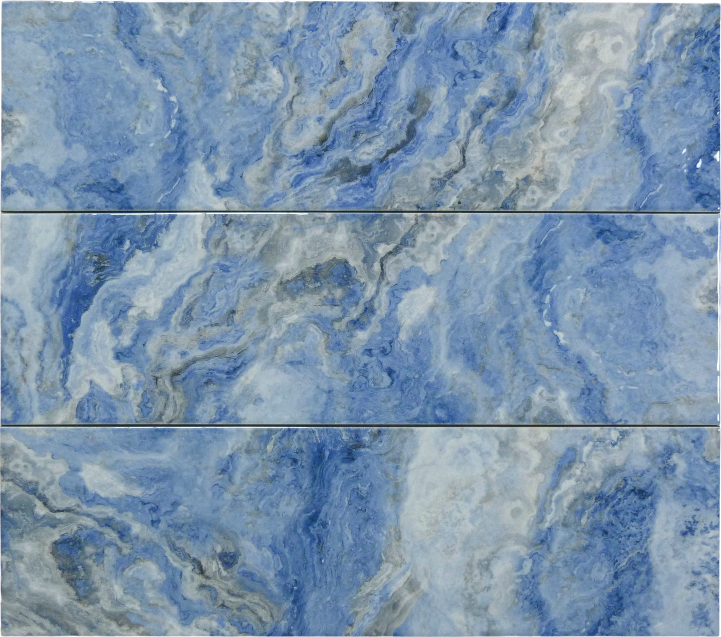 Cloud Cobalt 6x20 Glossy Porcelain Tiles Royal Tile & Stone