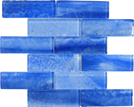 Gemstone Royal Blue 2x6 Mosaic Glass Tile Royal Tile & Stone