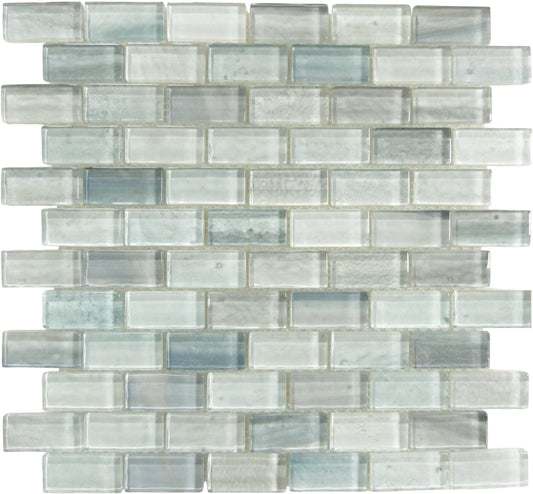 Gemstone Silver 1x2 Mosaic Glass Tile Royal Tile & Stone