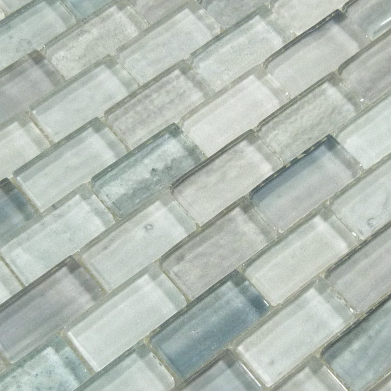 Gemstone Silver 1x2 Mosaic Glass Tile Royal Tile & Stone