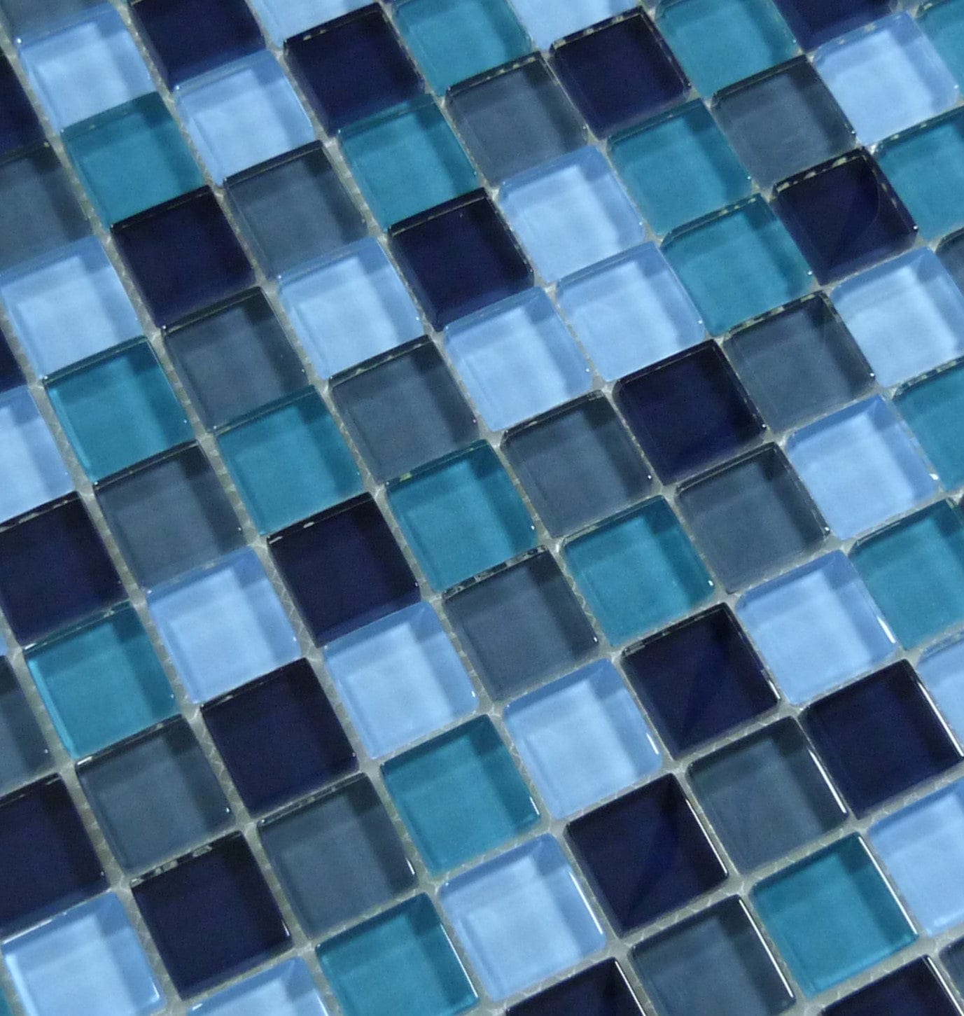 Tahiti Blue 1x1 Glossy Glass Tile Royal Tile & Stone