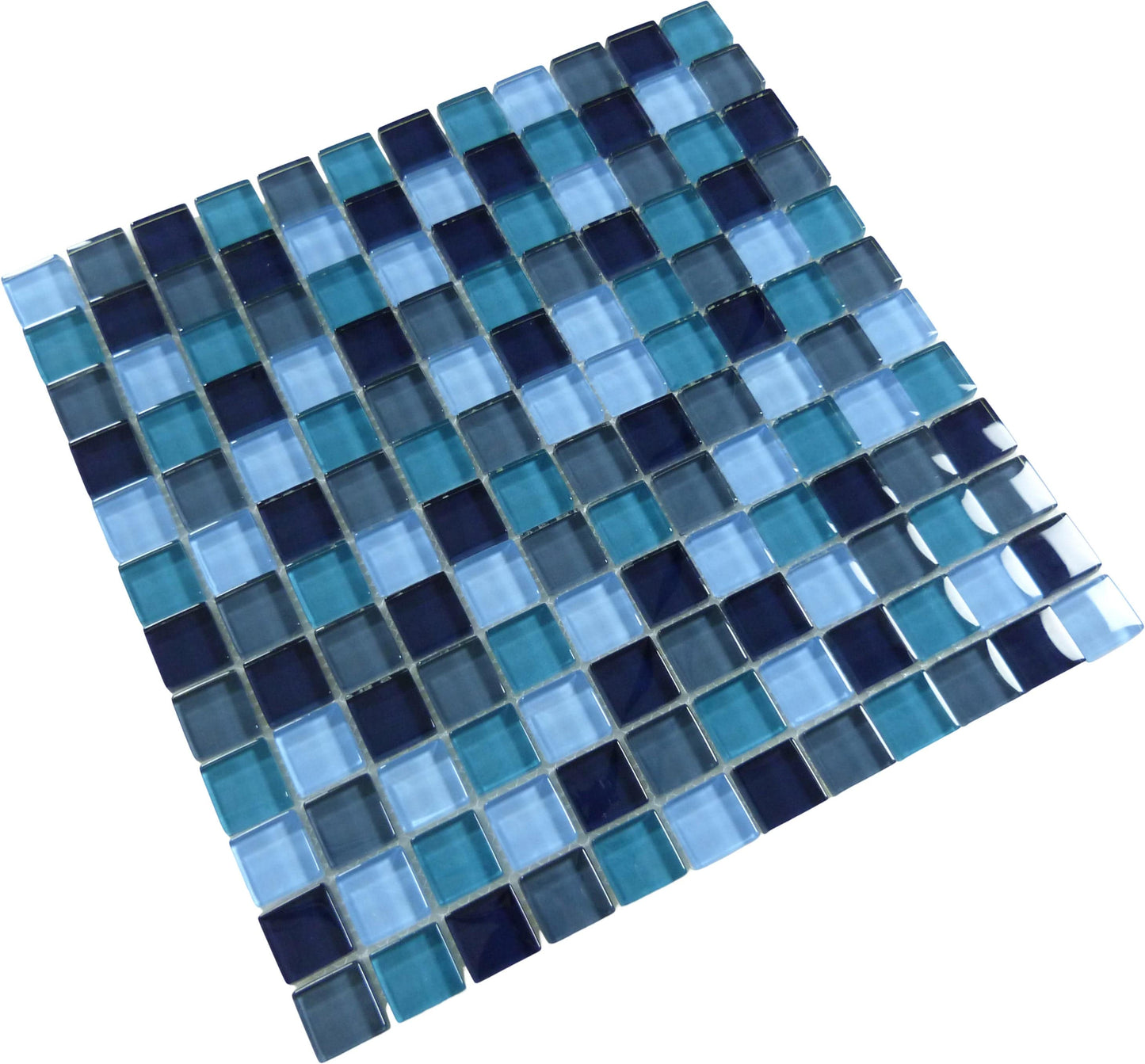 Tahiti Blue 1x1 Glossy Glass Tile Royal Tile & Stone
