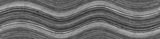 Ocean Wave Charcoal Grey 6×24 Glossy Porcelain Tile Royal Tile & Stone