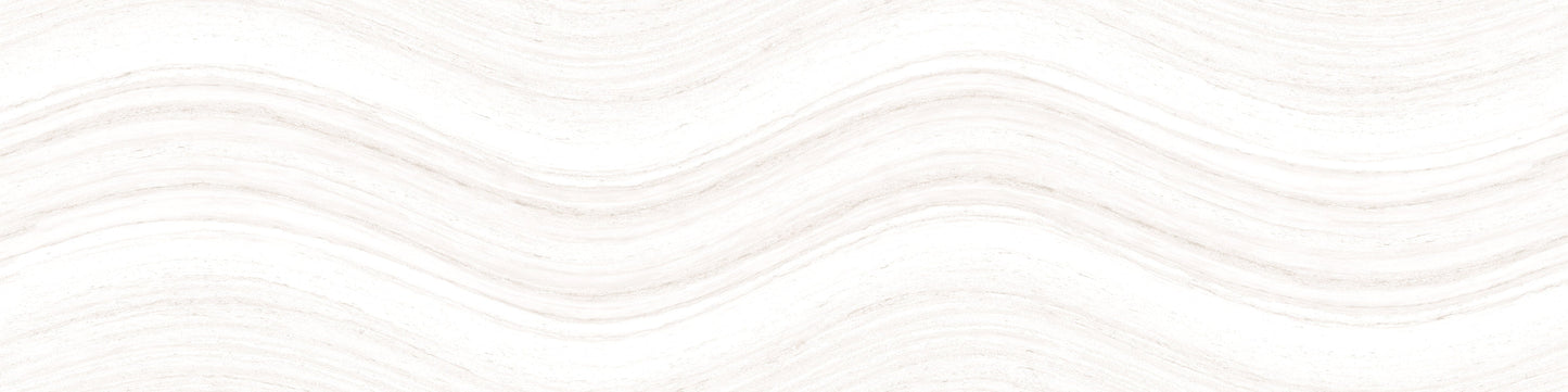 Ocean Wave Ice White 6×24 Glossy Porcelain Tile Royal Tile & Stone