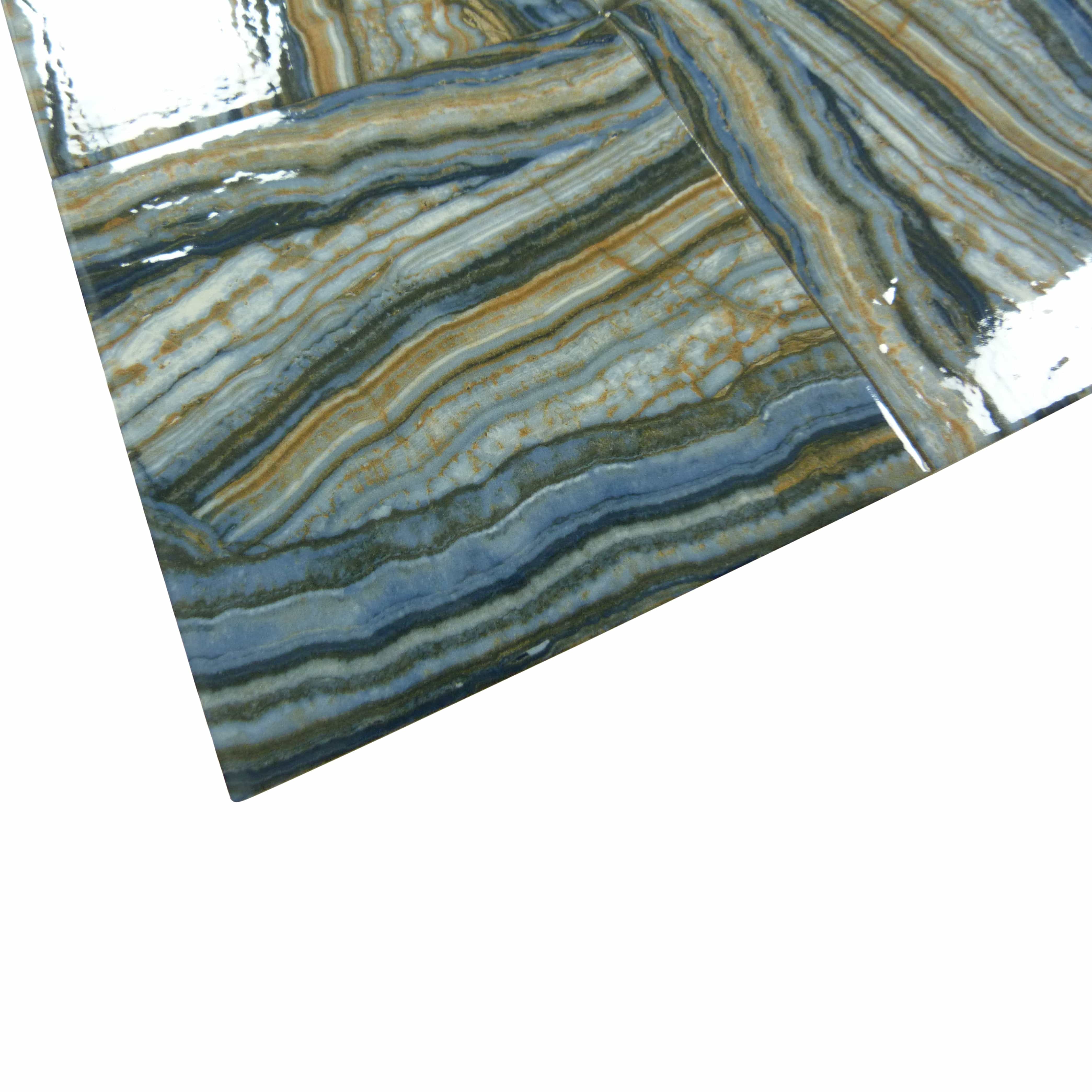 Onyx Blue 6x6 Glossy Porcelain Tile Royal Tile & Stone