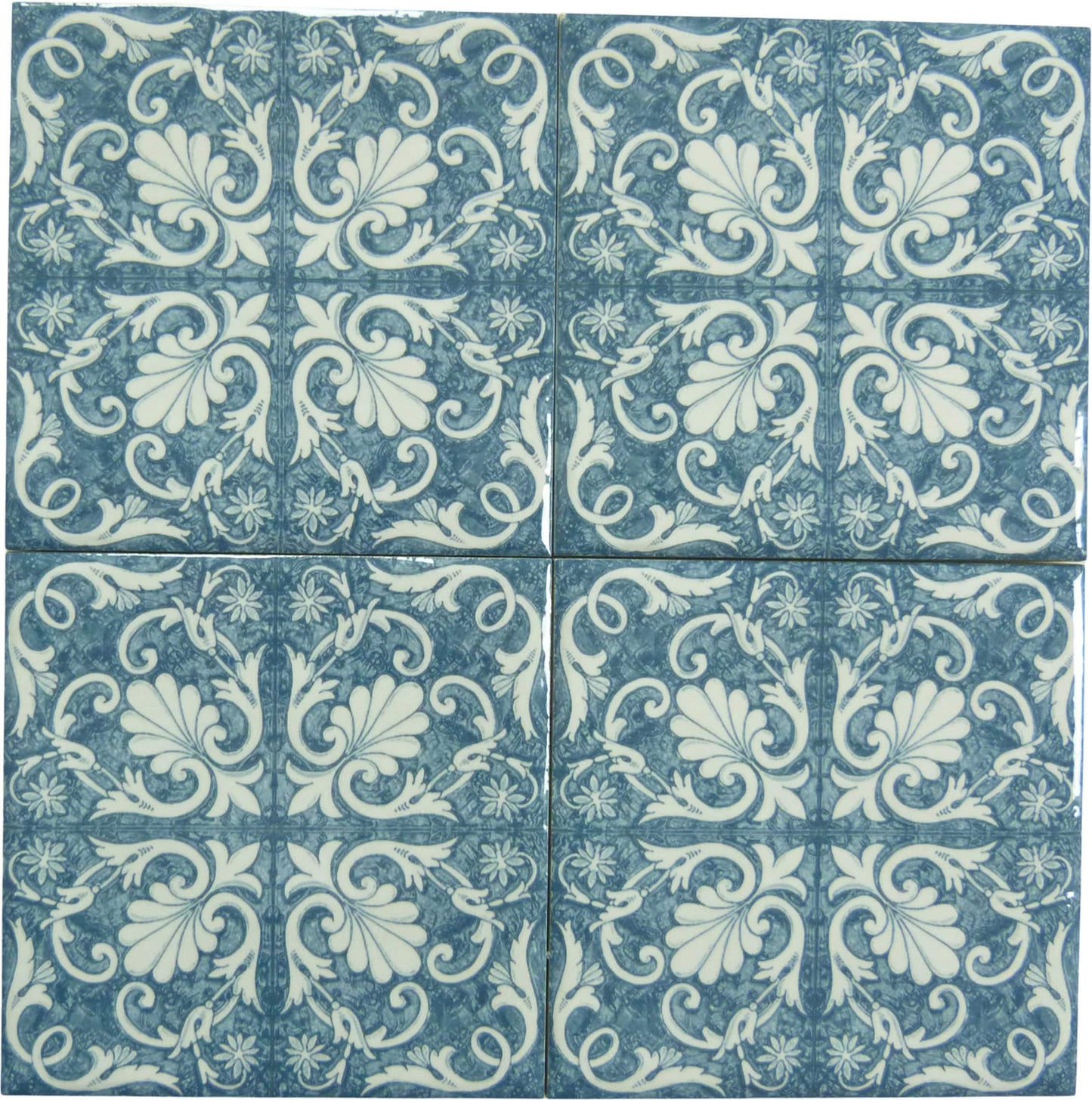 Maioliche Americana Blue 6x6 Glossy Porcelain Tile Royal Tile & Stone