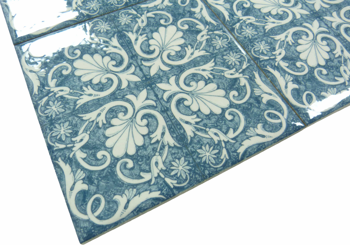 Maioliche Americana Blue 6x6 Glossy Porcelain Tile Royal Tile & Stone