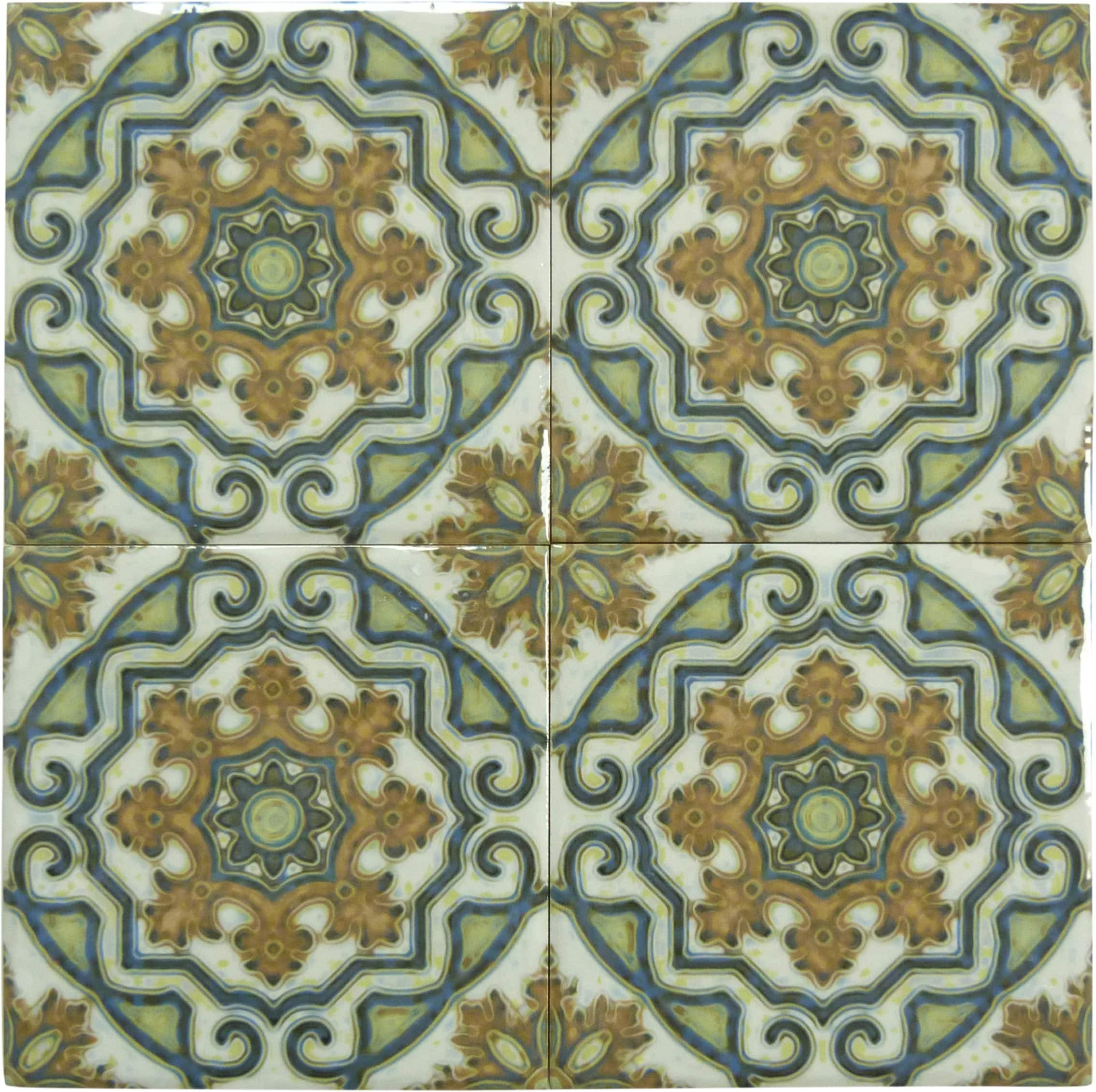 Maioliche Nutmeg Brown 6x6 Glossy Porcelain Tile Royal Tile & Stone
