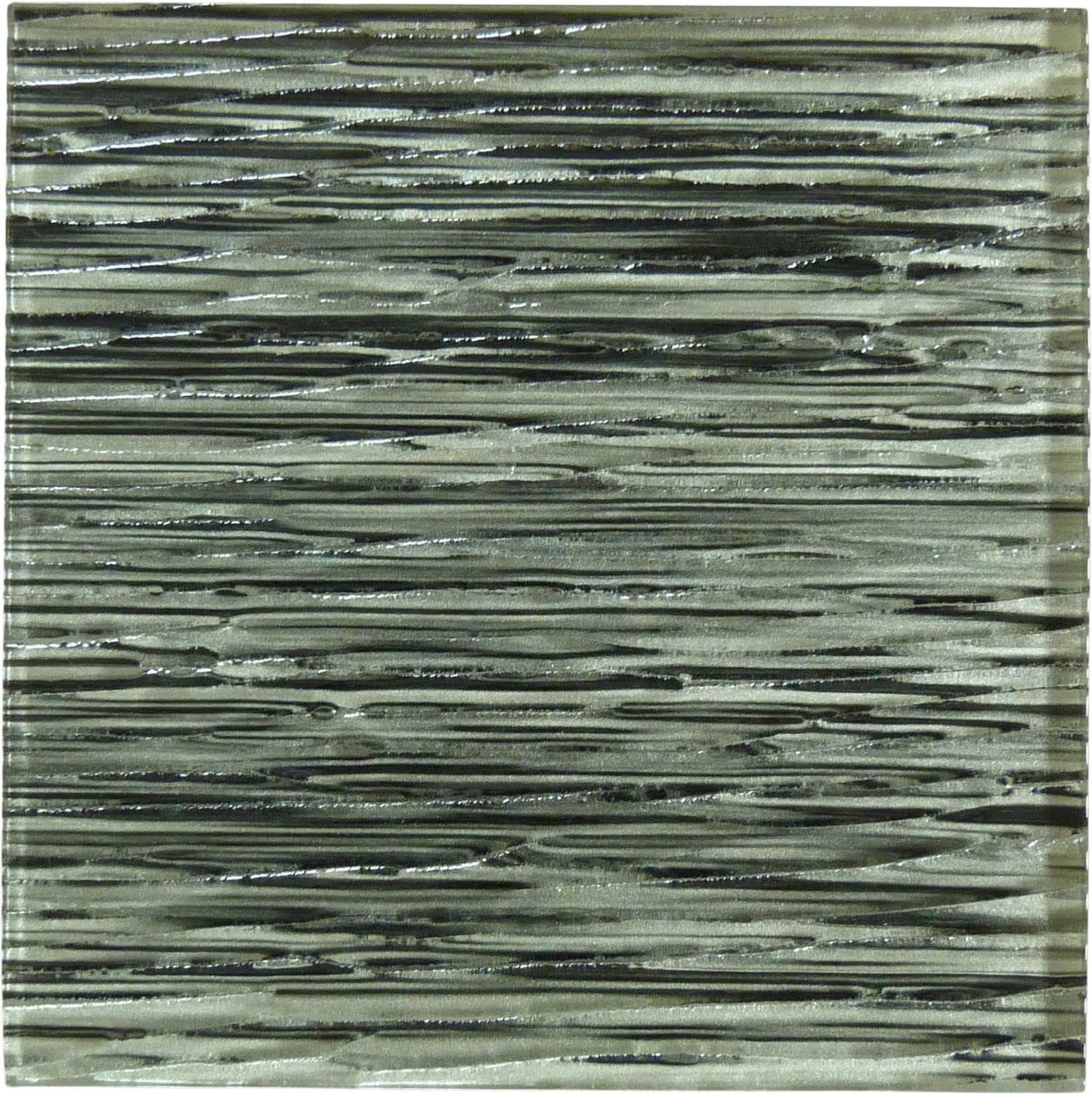 Rainbow Streak Dusk Grey 6x6 Glossy Glass Tile Royal Tile & Stone