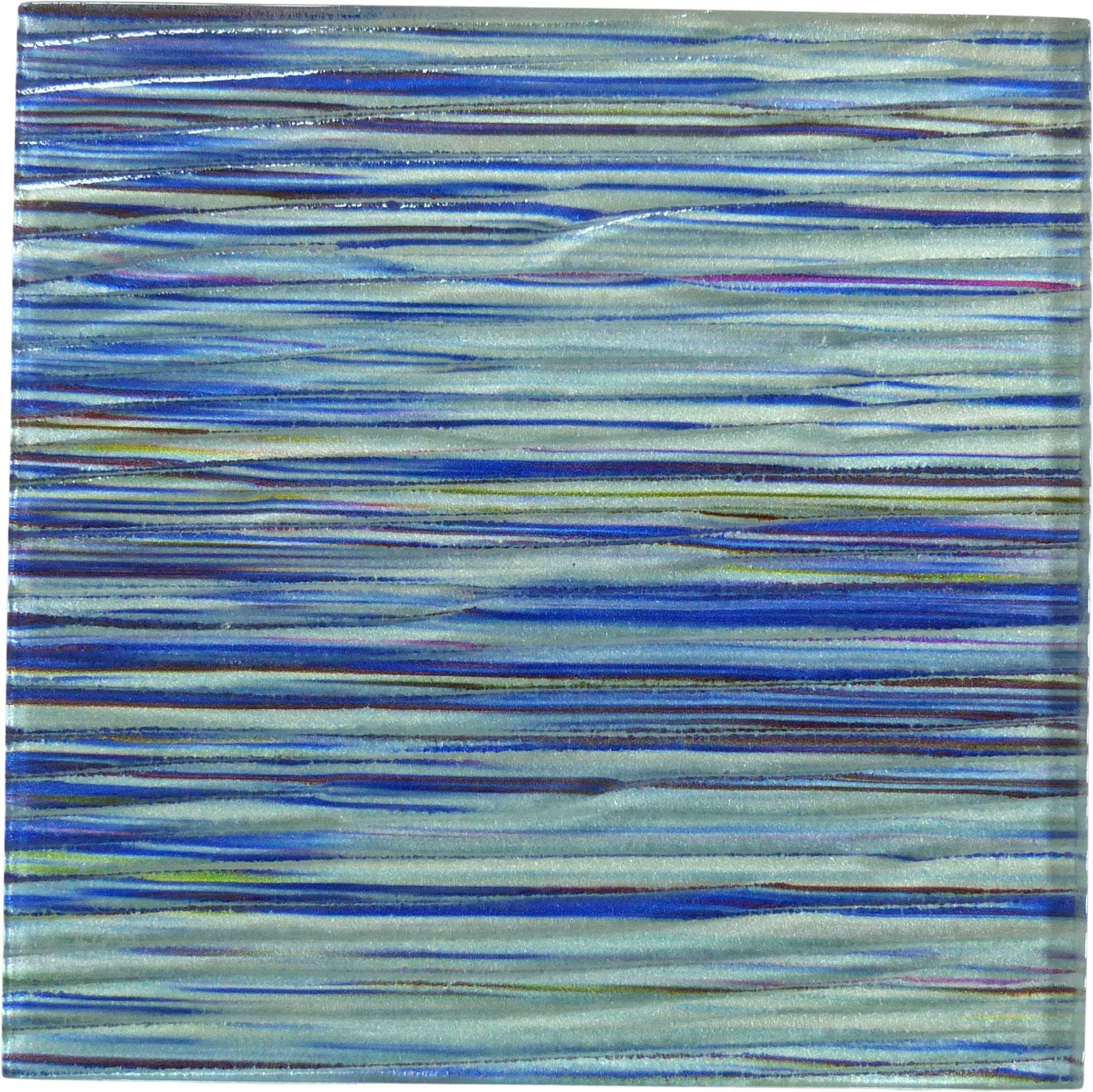 Rainbow Streak Indigo Blue 6x6 Glossy Glass Tile Royal Tile & Stone