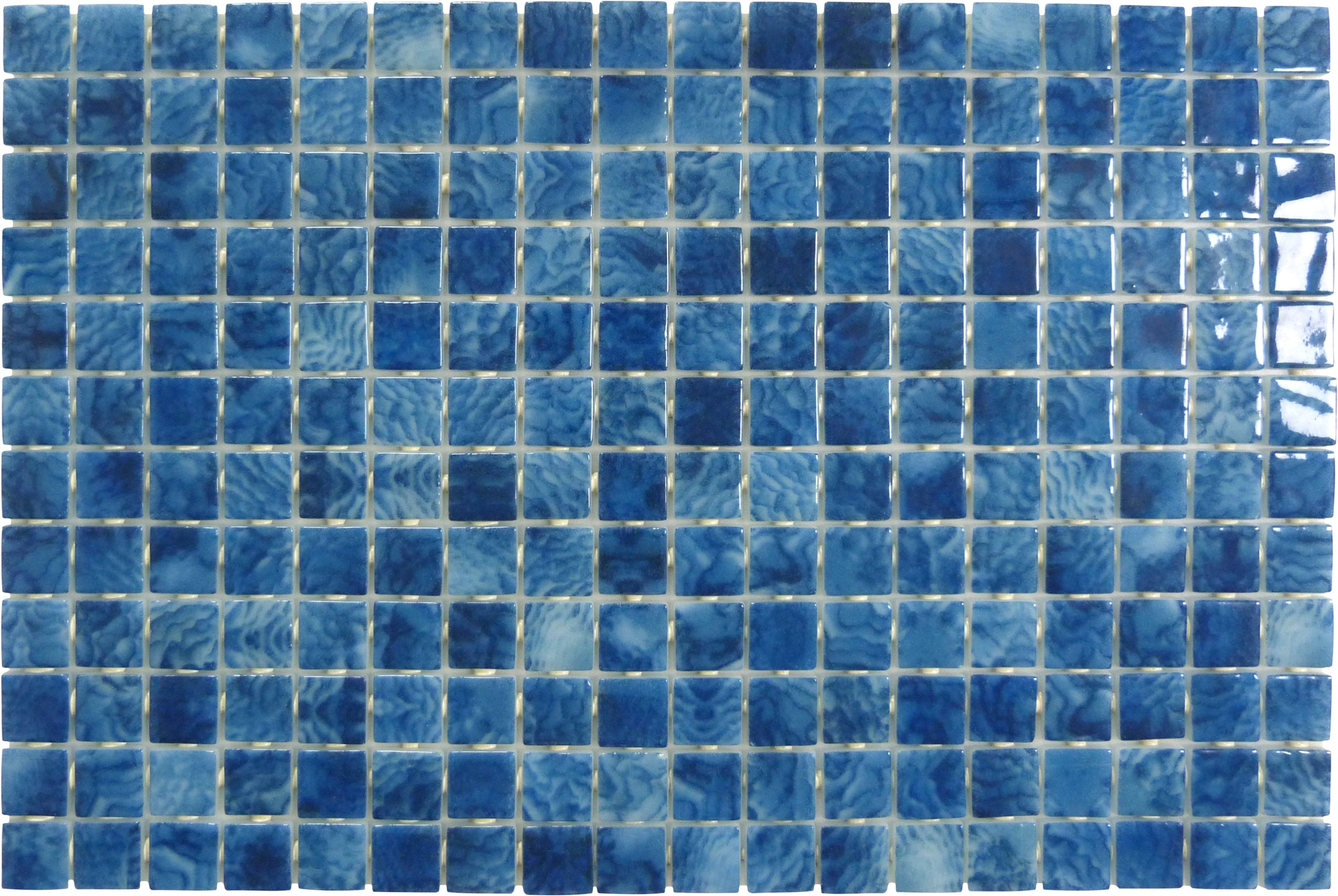 Vanguard Arrecife Blue 1x1 Glossy Glass Tile Royal Tile & Stone