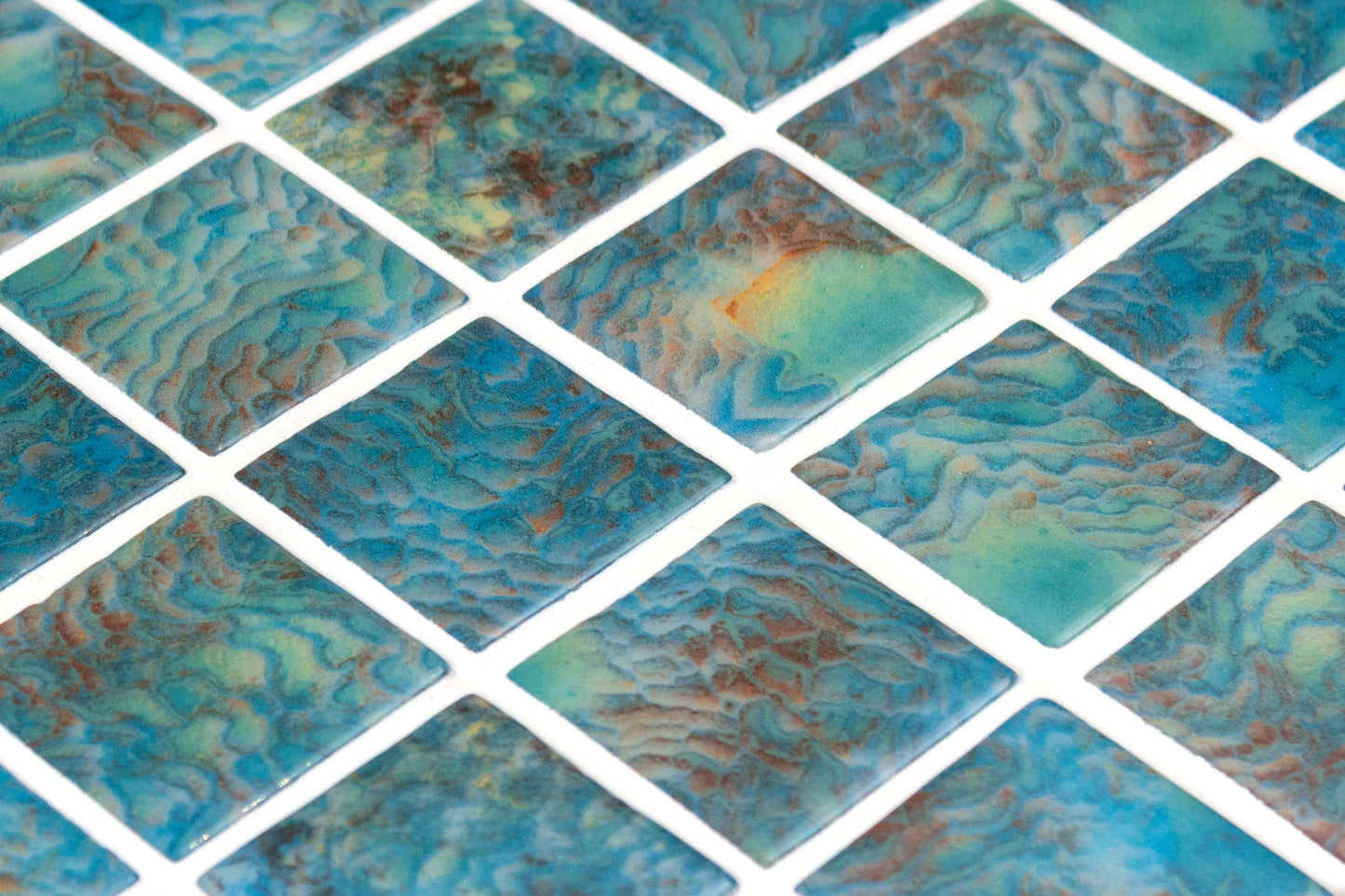 Vanguard Arrecife Green 2x2 Glossy Glass Tile Royal Tile & Stone