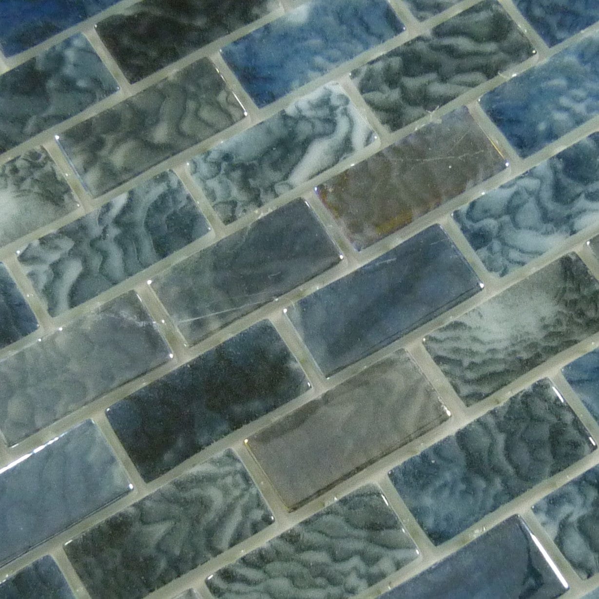 Vanguard Arrecife Grey 1x2 Glossy Glass Tile Royal Tile & Stone