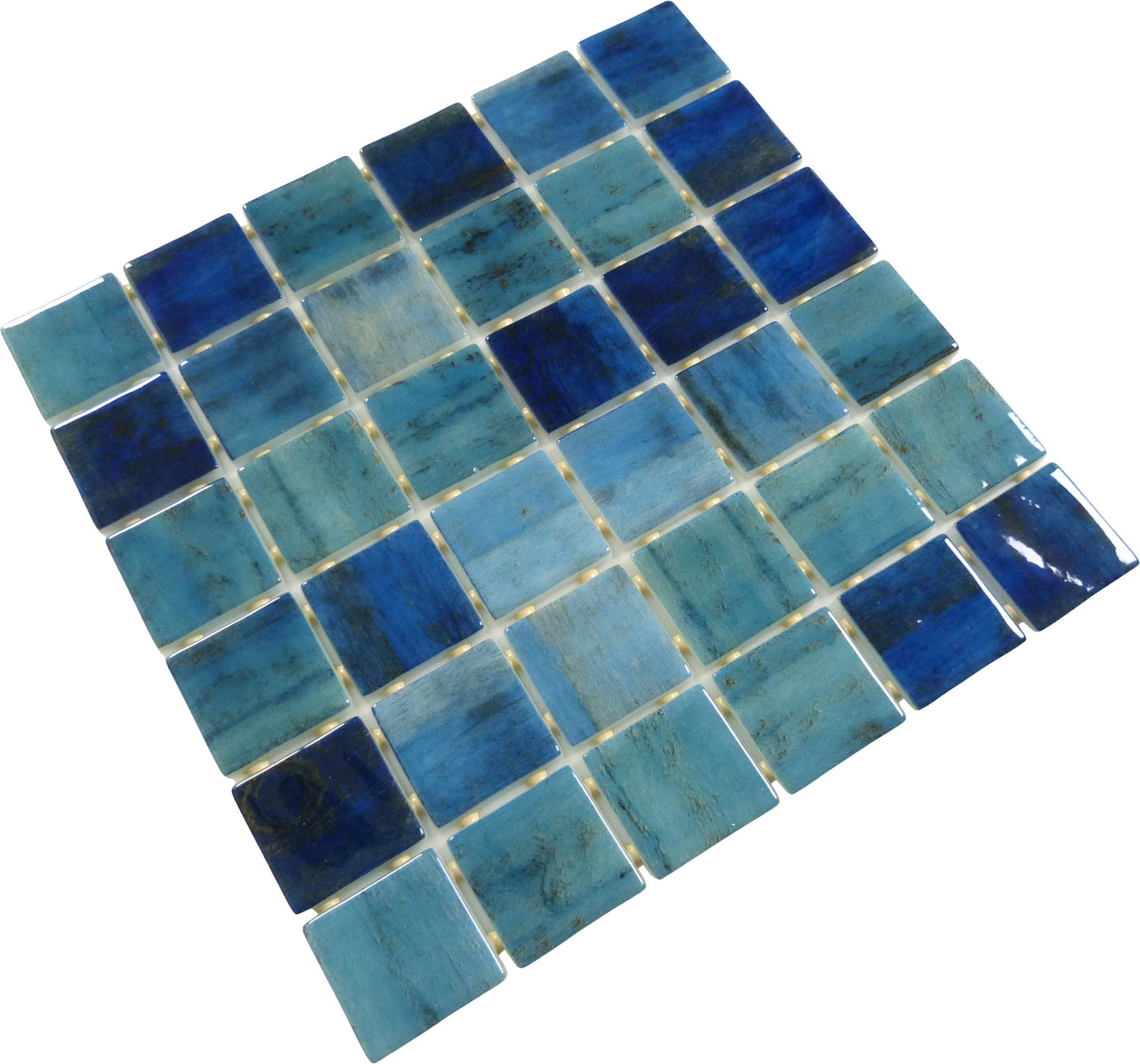 Vanguard Forest Blue 2x2 Glossy Glass Tile Royal Tile & Stone
