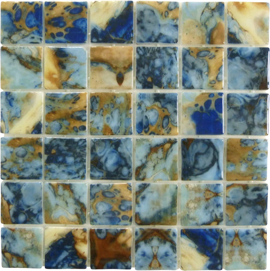 Vanguard Print 2x2 Glossy Glass Tile Royal Tile & Stone