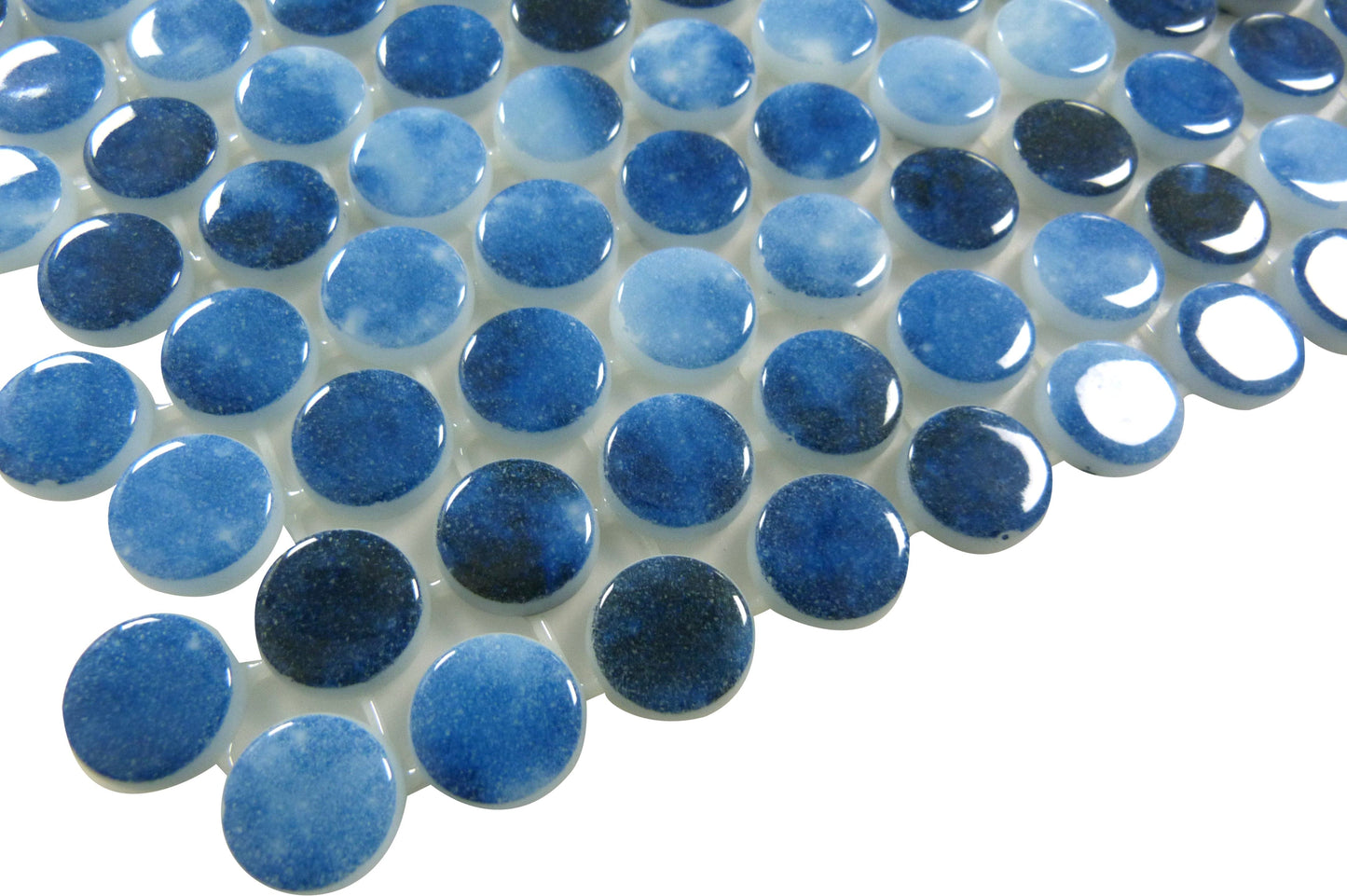 Vanguard Sena Penny Round Glossy Glass Tile Royal Tile & Stone