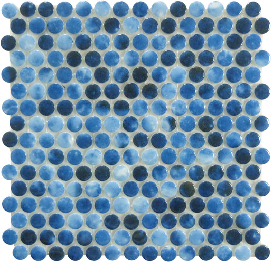 Vanguard Sena Penny Round Glossy Glass Tile Royal Tile & Stone