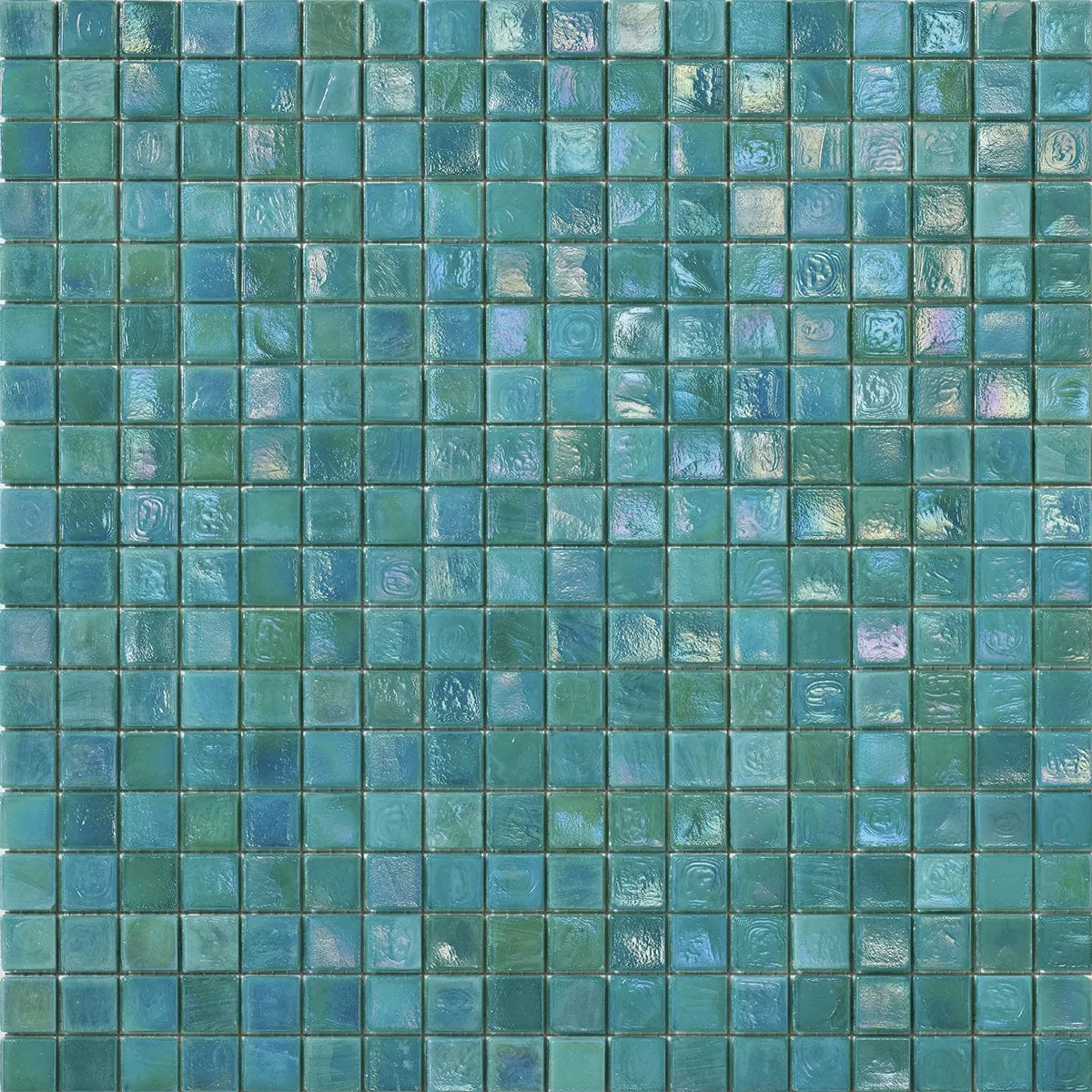 Iridium 5/8x5/8 Fern 3 Iridescent Glass Tile SICIS