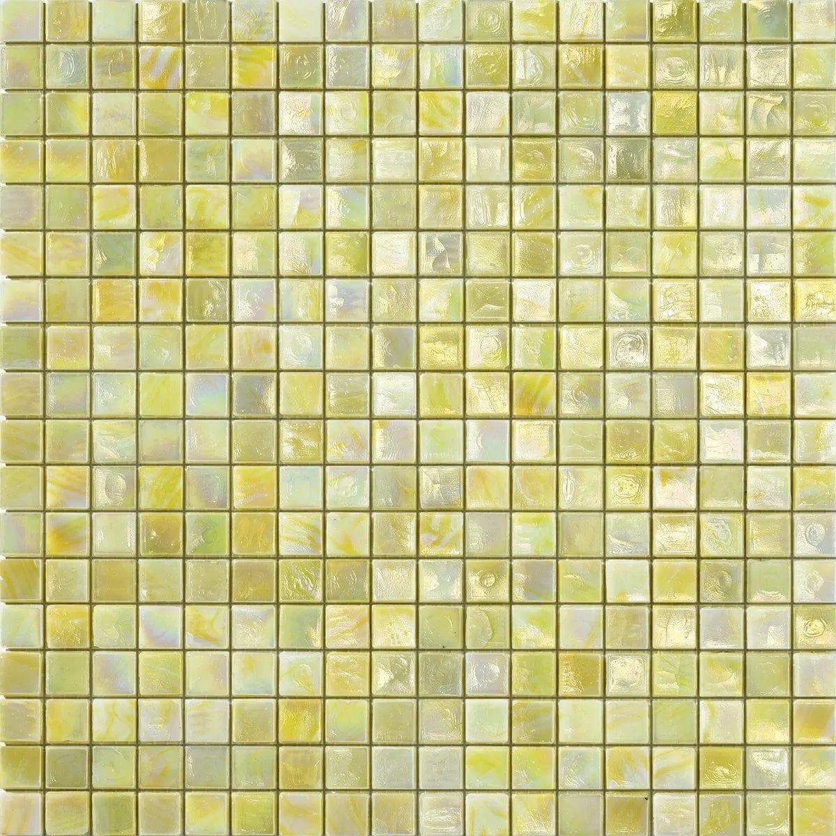 Iridium 5/8x5/8 Tulip 3 Iridescent Glass Tile SICIS
