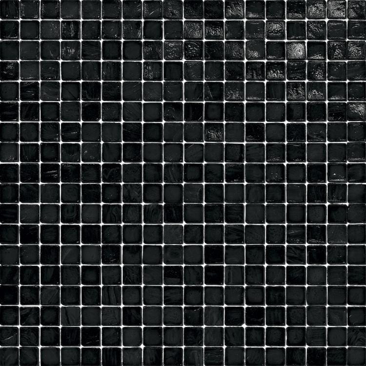 Murano Smalto 5/8x5/8 Black Glass Tile SICIS
