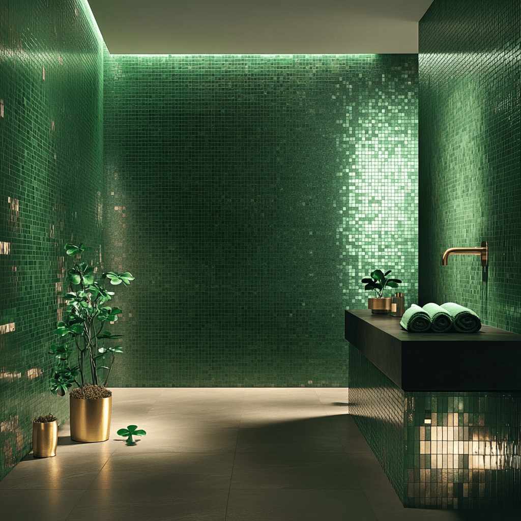 Murano Smalto 5/8x5/8 Emerald 3 Glass Tile SICIS