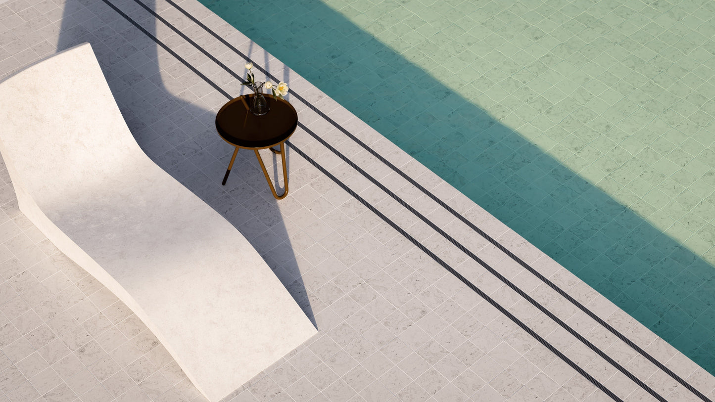 Coralina White 6x6 Matte Porcelain Tile Universal Glass Designs