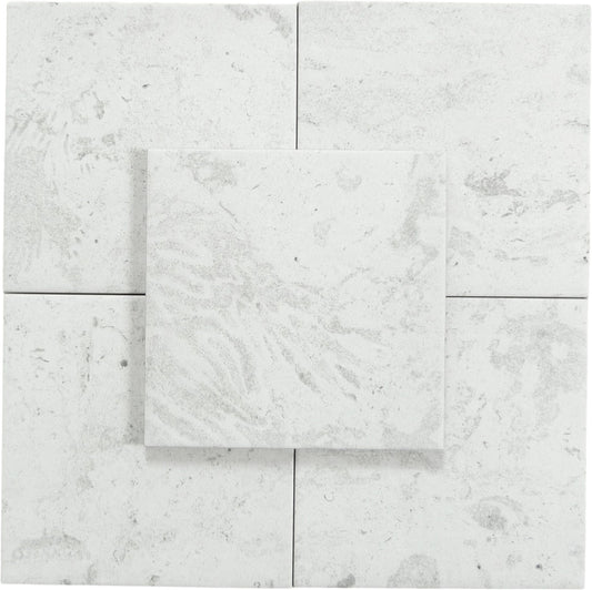 Coralina White 6x6 Matte Porcelain Tile Universal Glass Designs