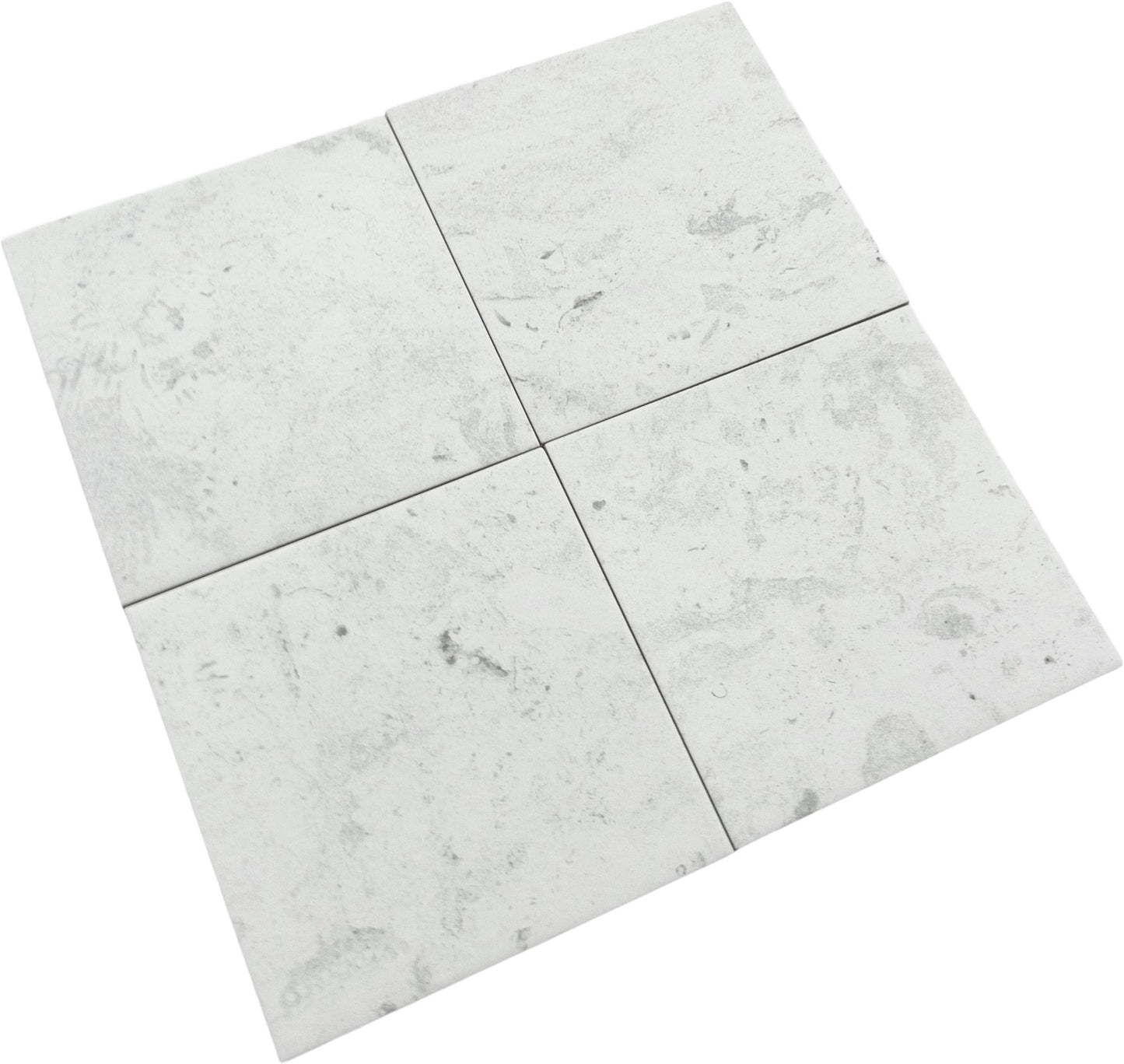 Coralina White 6x6 Matte Porcelain Tile Universal Glass Designs