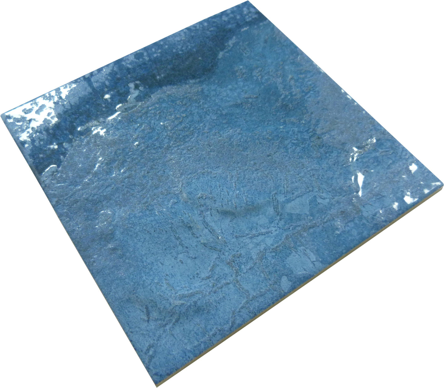 Artic Blue 6x6 Glossy Porcelain Tile Universal Glass Designs